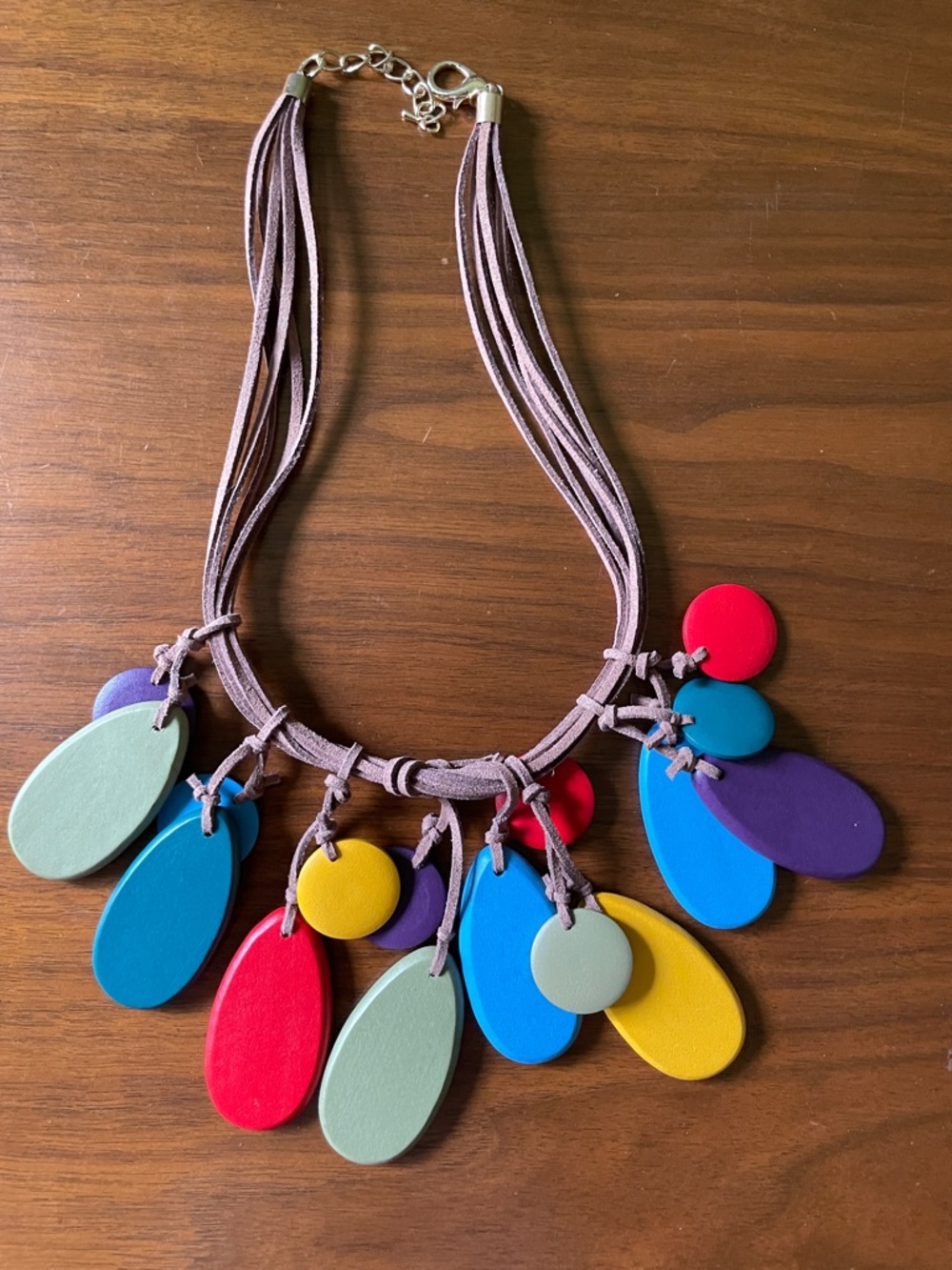 Colorful Multi-Teardrop Pendant Statement Necklace - Bright Mixed Colors